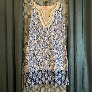 Lilly Pulitzer Harper dress Navy and white size Medium